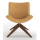 Review Upholstered Lounge Chair With Wooden Pyramid Base